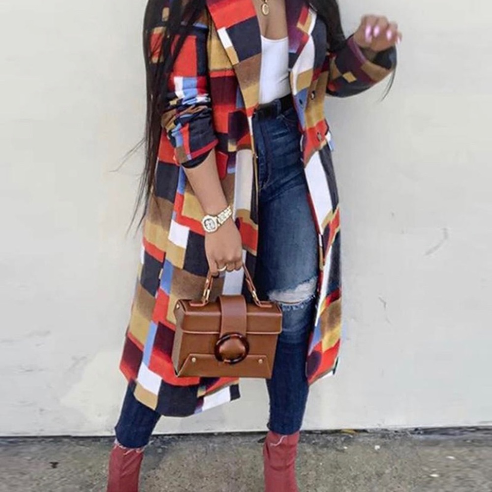 Multicolored Longline Coat